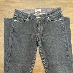 Paige skinny jeans in dark wash. Excellent condition!